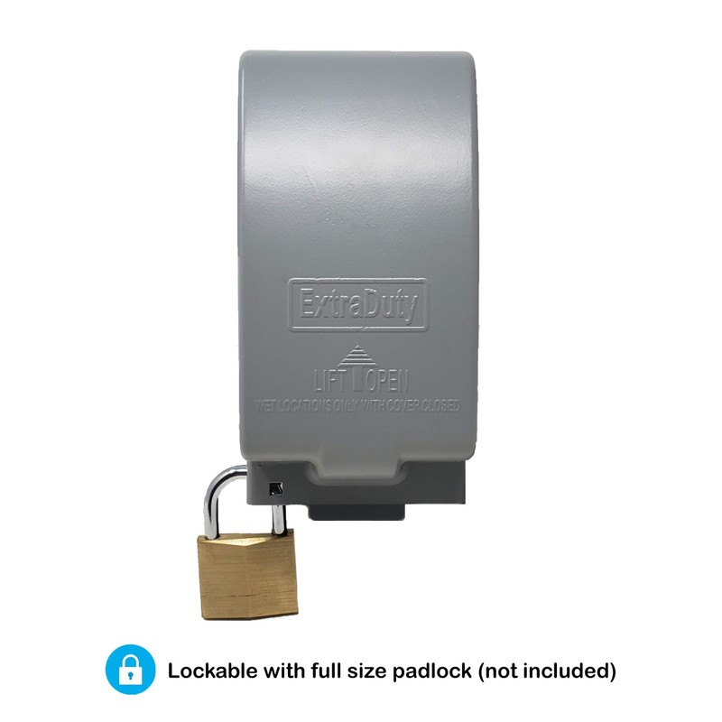 Sealproof 1-Gang Vertical Metal Weatherproof Lockable While In Use Outdoor