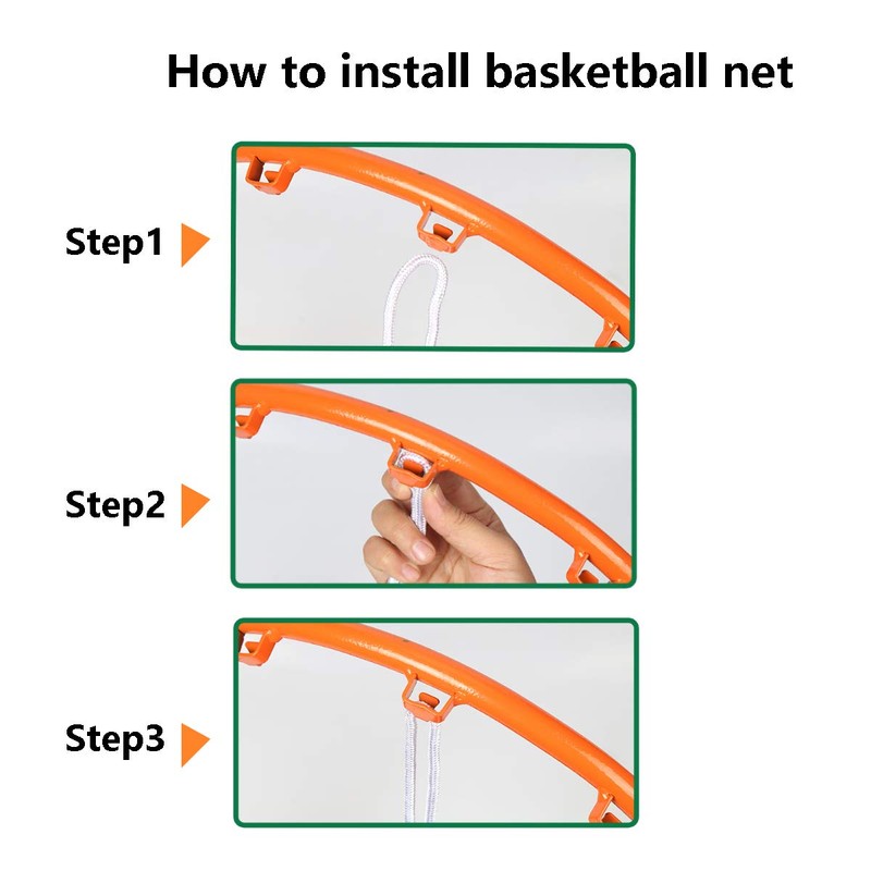 Basketball Net 1 Pack 3 Color 12 Loops Netting Replacement