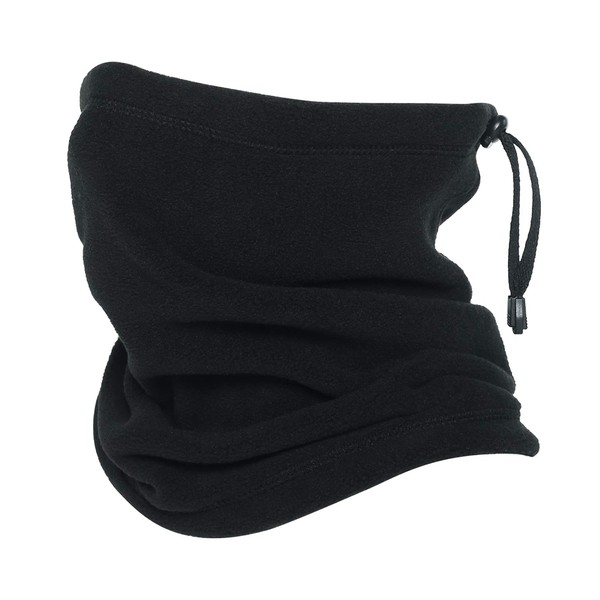 Oscenny Tube Scarf Men Women Drawstring 350g Thick Stretch Polar