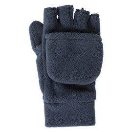 Mountain Warehouse Fingerless Fleece Kids Mitten - Warm & Cosy, Microfleece, Boys & Girls Gloves - Best for Spring Summer, Walking, Outdoors, Hiking, Daily Use Navy M - L