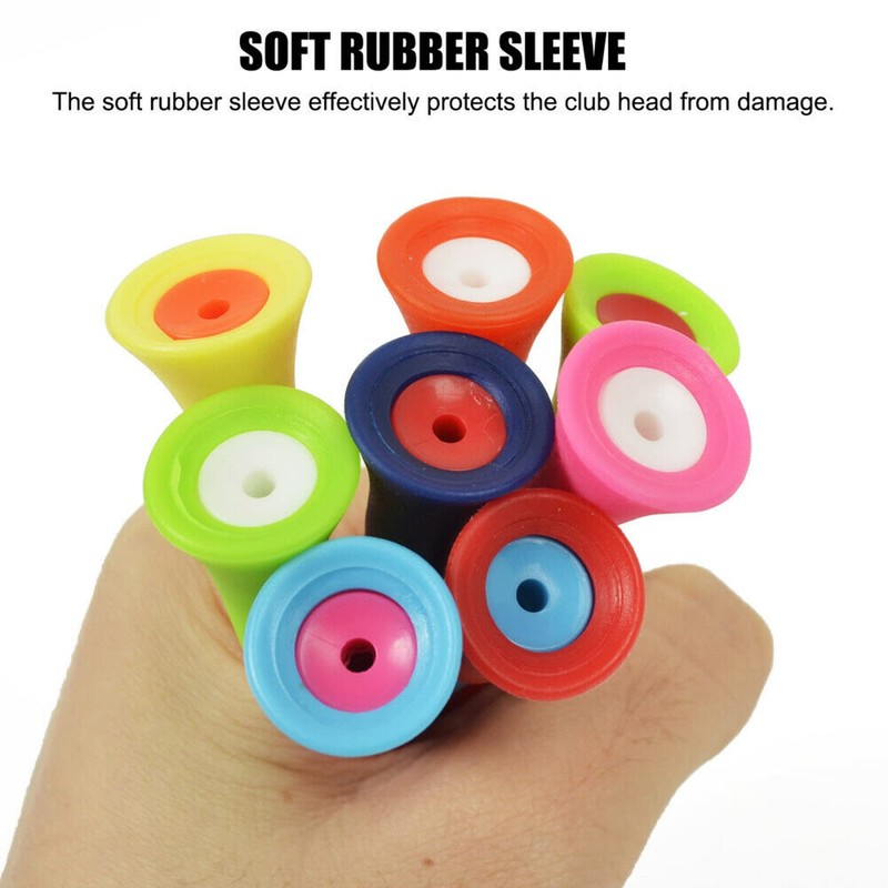 110 Pieces 83mm Golf Tees Multi Color Plastic with Rubber