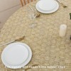 LIBERECOO Oval Fitted Vinyl Tablecloth with Flannel Backing - Fits
