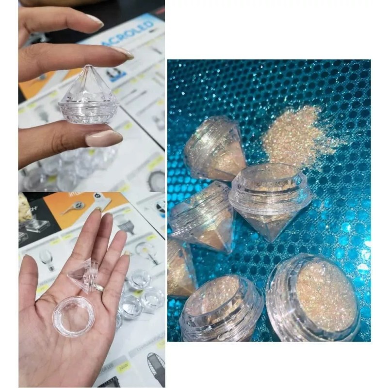 Healthcom Contenedores Envases Vacio Balsamo 40 Pzs 5grs Form Diamante