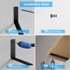 6-Pack Heavy Duty 6-Inch Black Shelf Brackets, L Shelf Bracket