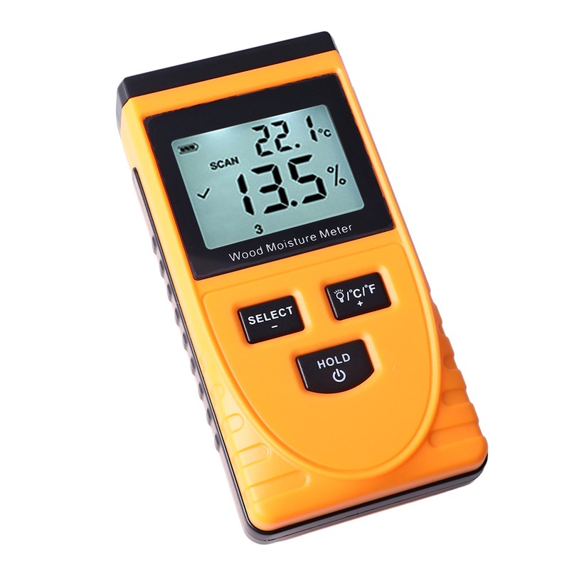 WT630 Wood Moisture Meter Pinless Induction 8 Levels Adjustment Multifunction