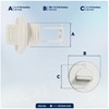 Five Oceans Captive Garboard Drain Plug, for 1-Inch Transom Hole,