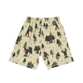 Lazy One Pajama Shorts for Men, Men's Pajama Bottoms, Sleepwear, Mythical, Creature (Sasquatch, XX-Large)