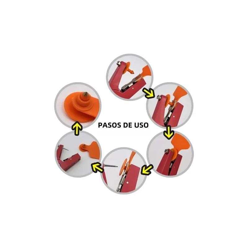 Pinzas Para Aretar Ganado, Toro, Cerdo, Borrego, Etc. Rojo