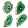 KYEYGWO Natural Green Agate Slice Cabinet Knobs, Set of 2