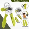 Tin Opener, Lychico 4-in-1 Can Opener Handheld Heavy Duty Stainless
