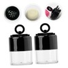 WOONEKY 3Pcs Makeup Powder Puff Containers Refillable Loose Powder Boxes