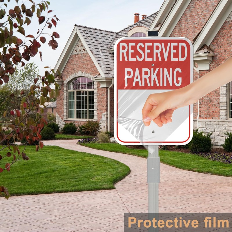 2Pack Blank Reserved Parking Sign with 36" Stakes, Write-On Sign