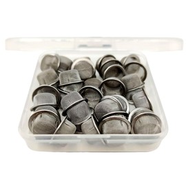XHXMDL 40pcs 0.5 Inch Pipe Screens Premium Diameter 1/2 Inch Mesh Bowl Stainless Steel Metal Pipe Screens with Storage Box