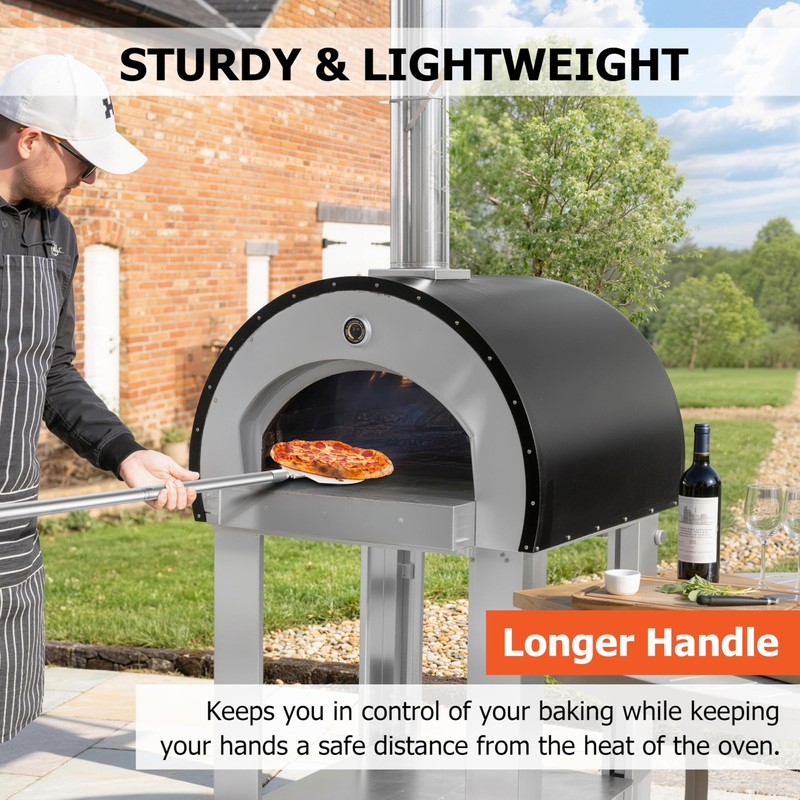 9 Inch Pizza Peel Turning, Joyfair Perforated Pizzas Turner, SS