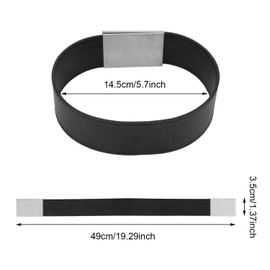 Leather Curtain Tiebacks Magnetic Curtain Buckle Clip Curtain Tie Back Curtain Holdbacks Black No Drill for Home Living Room Bedroom 2 Pcs(Black)