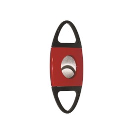 F.e.s.s. Products Cigar Cutter Serrated Blades - Stainless Steel Guillotine Style - Great for Gifts for Groomsman or Dad (Red)