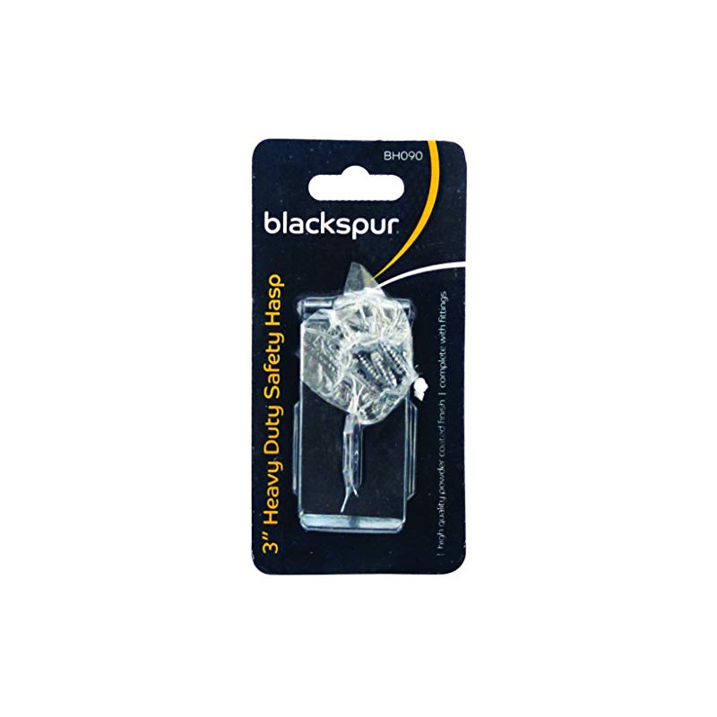 Blackspur - Heavy-Duty Steel Safety Hasp & Staple - 76mm