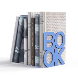 Book Ends - Decorative Metal Book Ends Supports for Bookrack Desk,Books, Unique Appearance Design,Heavy Duty