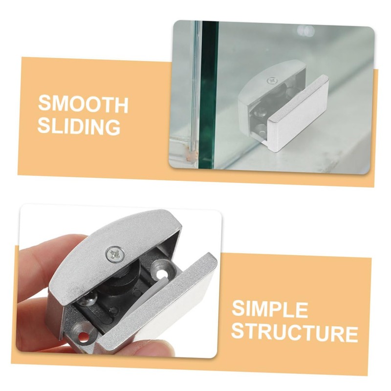 Outanaya 2PCS Adjustable Sliding Shower Door Bottom Guide for Frameless