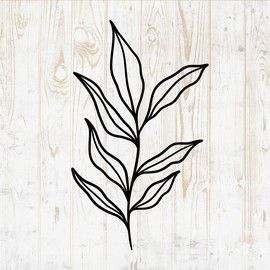 Flower Bouquets Wall Decals - Flower Bouquets Wall Stickers - Minimalistic Minimalist Floral Botanical Leaves Branches Silhouette - Car Window Tumbler Laptop Bedroom Room Home Decor DWSV13295