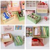 Tianlong 4pcs Mini Foldable Desk Crates Storage Box, Plastic Stackable