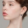 Gemstone Hoop Earrings for Women 925 Sterling Silver Huggie Earrings