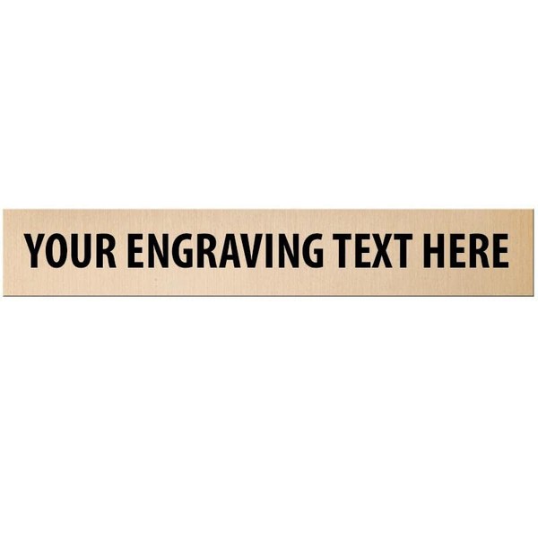 3" x .50" Custom Gold Engraving Plate, Engraving Included