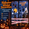Halloween Window Stickers with Caution Tape 141PCS Halloween Decorations