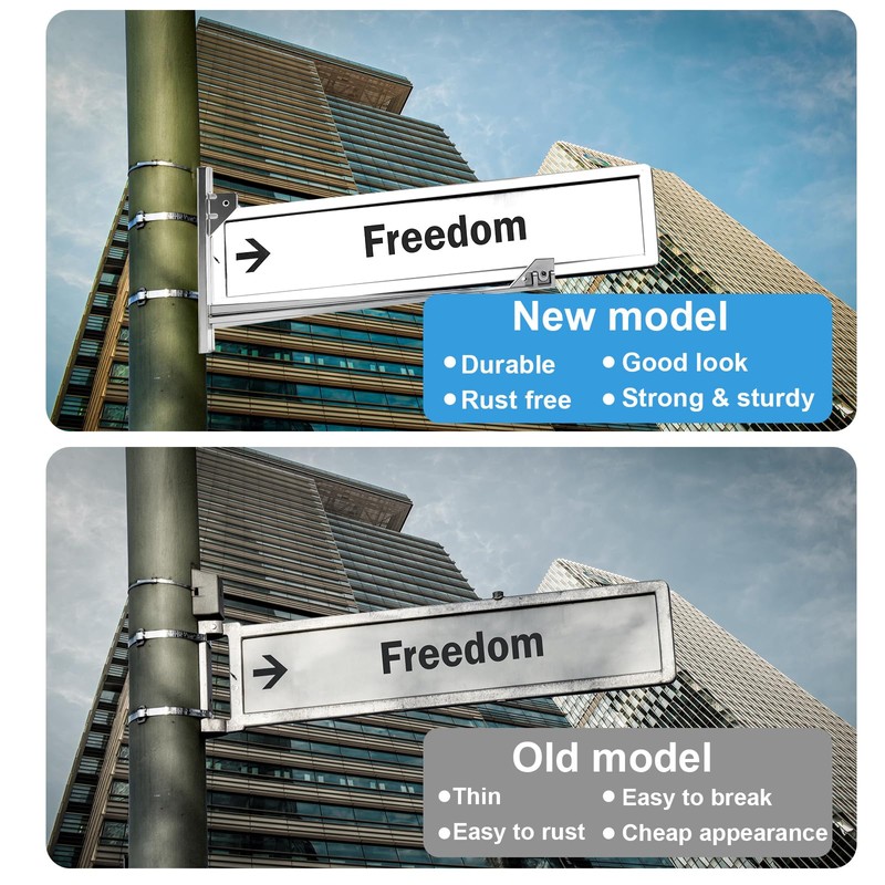 MorningRo Street Sign Bracket 8'' x 16'' Wing L Shape
