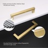 LONTAN 10 Pack Gold Kitchen Handles 128mm Square Brushed Brass