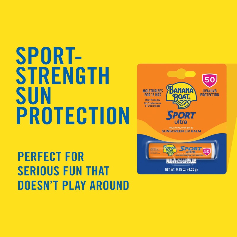 Banana Boat Sport Ultra Sunscreen Lip Balm, Broad Spectrum SPF