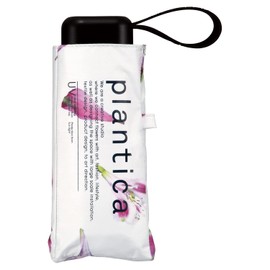 Wpc. Parasol [plantica x Wpc.] Flower Print Tiny Off [100% Light Shading Rate, 100% UV Protection, UPF50+, Rain or Shine] Folding Umbrella, 18.5 inches (47 cm), Women's, Heat Shield, Floral, Compact,