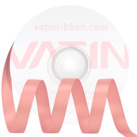 VATIN Double Face Rose Gold Satin Ribbon 3/8" Continuous 25 Yards,Gold Polyester Fabric Ribbon use for Bows Bouquet, Gift Wrapping, Floral Arrangement Wedding Decoration