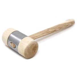 Stubai 278515 Wooden Hammer with Metal Ring Jacket, Silver/Beige, 50 mm