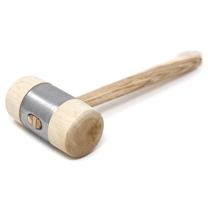 Stubai 278515 Wooden Hammer with Metal Ring Jacket, Silver/Beige, 50