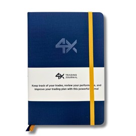 4X Trading Journal - Log Book for Day Traders: Neuroscience-Based Trade Log book with Guided Trading Plan, Performance & Psychology Reviews, 12-Week Plan, 80 Single Trades, Works with All Markets.