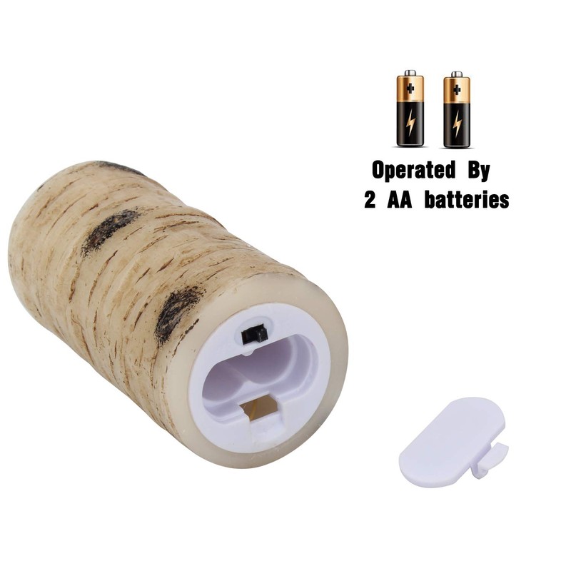 Vinkor Flameless Candles Battery Operated Candles Birch Effect 4" 5"