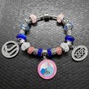 muiot JACK AND JILL Sorority Bracelet JJ 1938 Rhinestone Letter