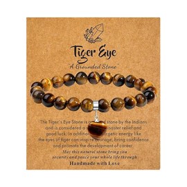 Tomedeks 1 PCS Tiger eye bracelet, Beaded bracelets, Tigers eye crystal, Crystal bracelets for women