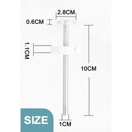 Ertzinla 4 Pack Baby Gate Extra Long M10 (10mm) Spindle Rods Bolts for Pressure Mounted Gates, 10M Screw Extention Bolts Replacement for Baby and Pets Gates