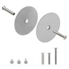 NAUBEA 2 Pack Door Hole Cover Plate Brushed Satin Nickel