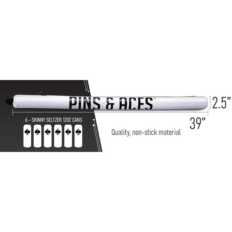 Pins & Aces Seltzer Sleeve 6-Can Insulated Cooler Sleeve -