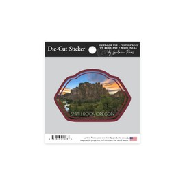 Die Cut Sticker Smith Rock, Oregon, Contour Vinyl Sticker 1 to 3 inches (Waterproof Decal for Cars, Water Bottles, Laptops, Coolers), Small