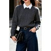 3 Packs Cotton Fake Collar Detachable Dickey Collar Blouse Half