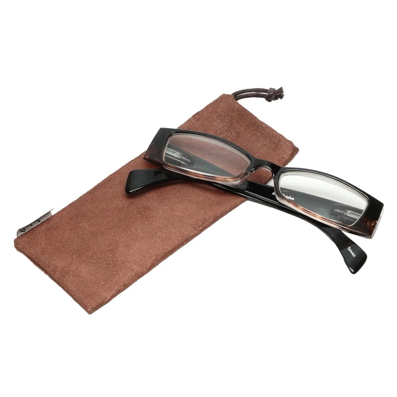 Calabria 4371 Bi Color Reading Glasses Matching Cleaning Case Black