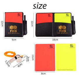 Referee Kit, 2 Set Of Match Referee Set, Red And Yellow Referee Cards With 2 Referee Whistles, Football Sports Dial Label, Sports Ref Kit Score Book for Football Soccer Match