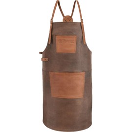 Petromax 13280 Leather Apron, Cross Back Strap, Brown