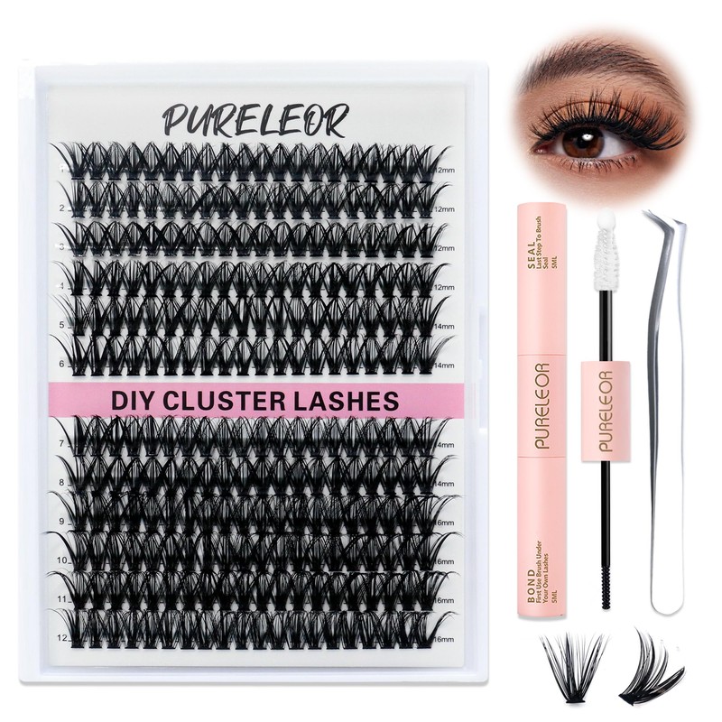 Cluster Lashes Kit DIY Lash Extension Set 0.07D 240 PCS