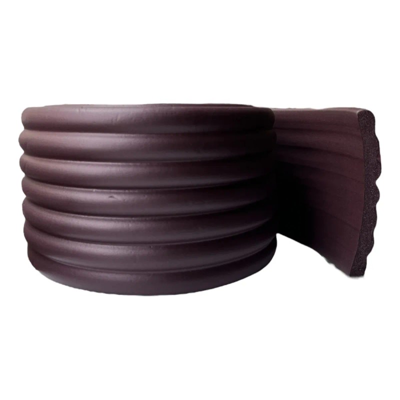 Protector De Bordes Para Bebés 2mts Espuma Suave Café Hueso
