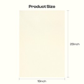 Caydo Large Aida Cloth, 14 Count Beige Cross Stitch Fabric for Craft Embroidery, Handmade Needlework, DIY Handicrafts(28x19 inch)